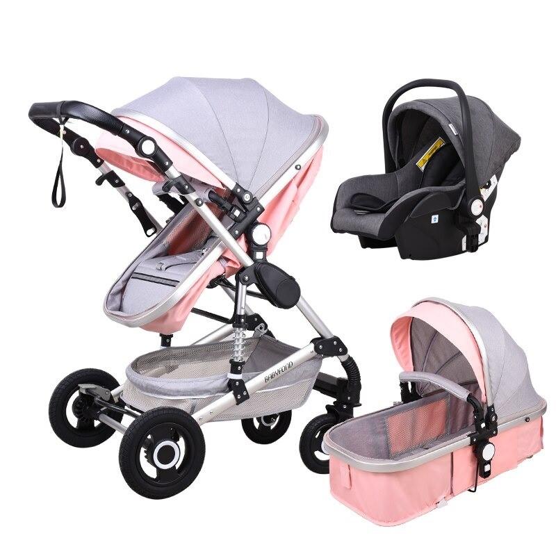 3 in 1 Prams Travel Systems Baby Stroller with Car Seat