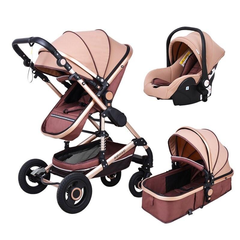 3 in 1 Prams Travel Systems Baby Stroller with Car Seat