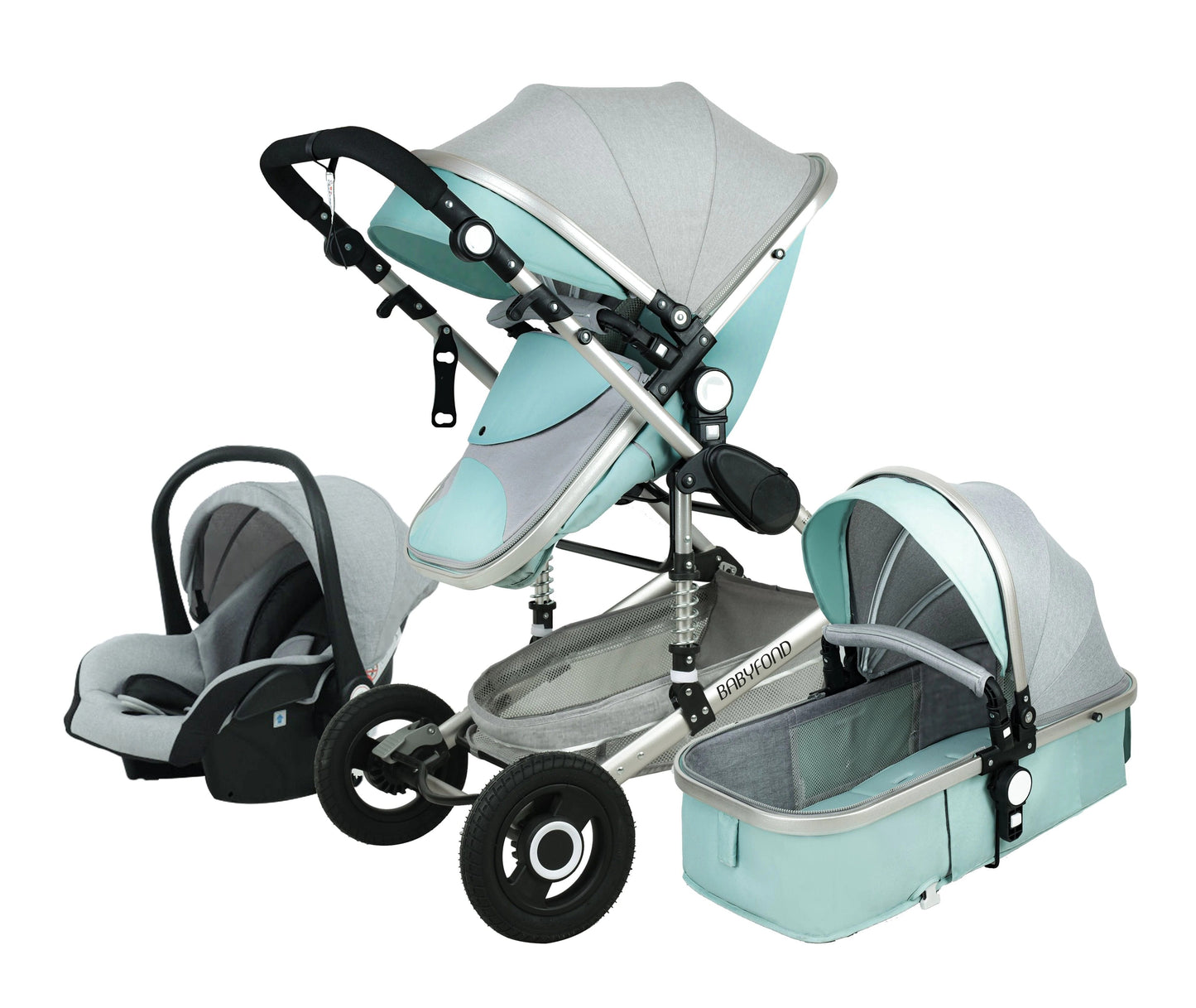 3 in 1 Prams Travel Systems Baby Stroller with Car Seat