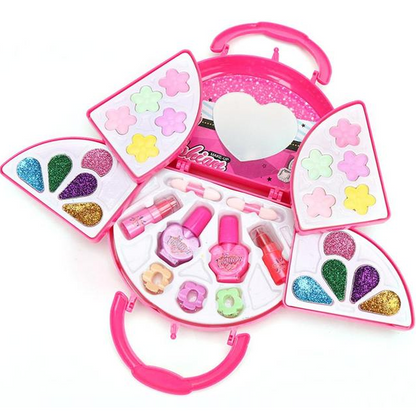 30PCS Makeup Set For Kids Pretend Play Set With Handbag Girls Make Up Set Washable For Children